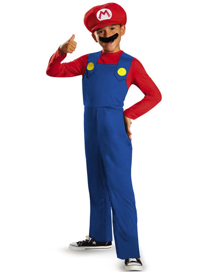 Vue du personnage Mario du déguisement de couple Mario™ et Luigi™