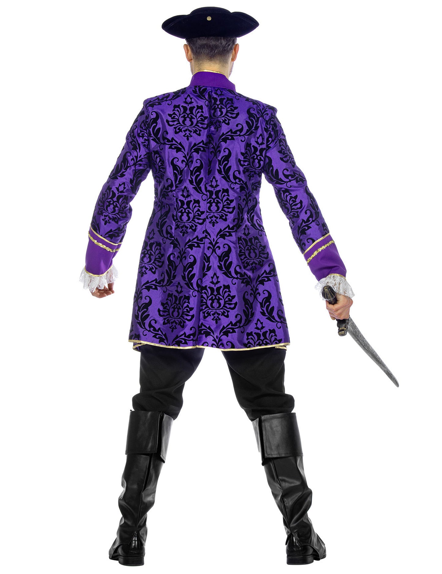 Déguisement marquis baroque violet luxe homme