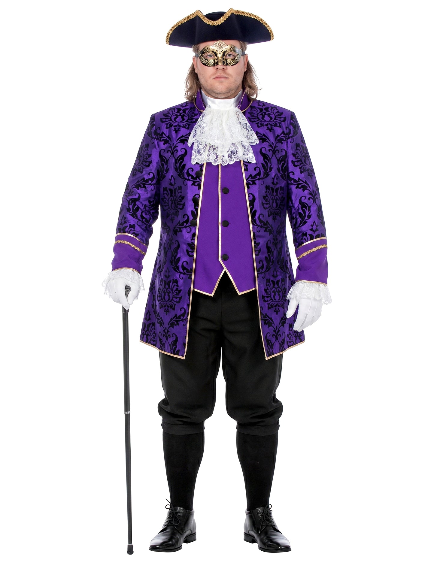 Déguisement marquis baroque violet luxe homme