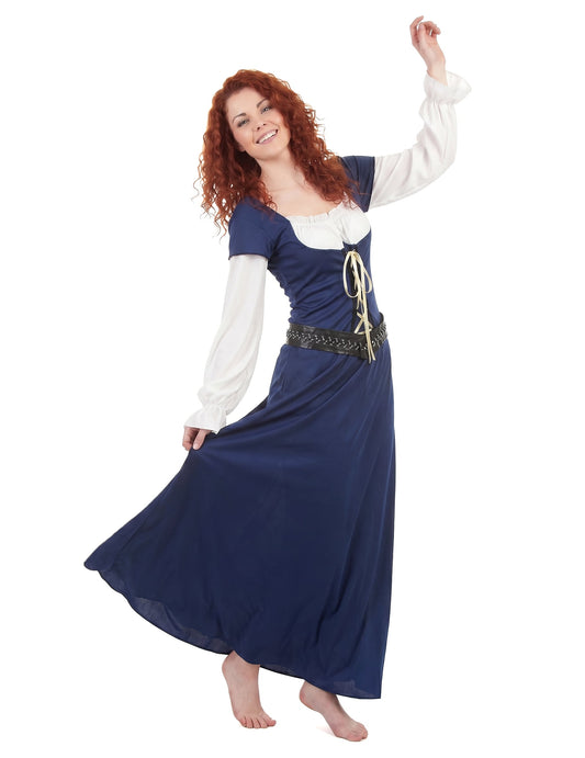 Bayerin Kostüm Mittelalter für Damen dunkelblau