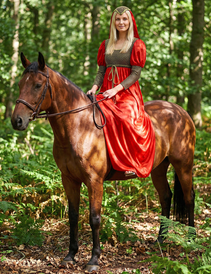 Déguisement médiéval rouge femme