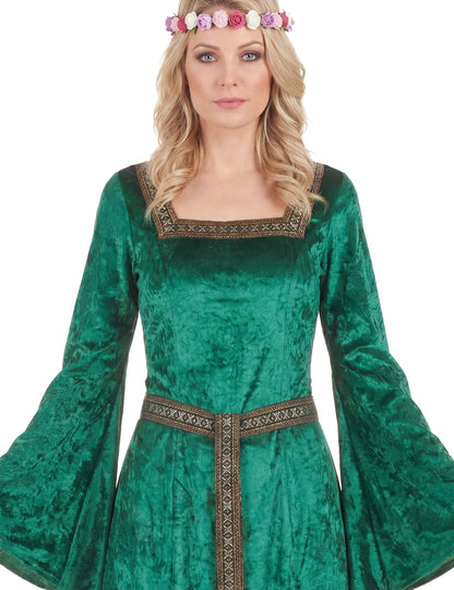 Mittelalter-Kostüm für Damen grün