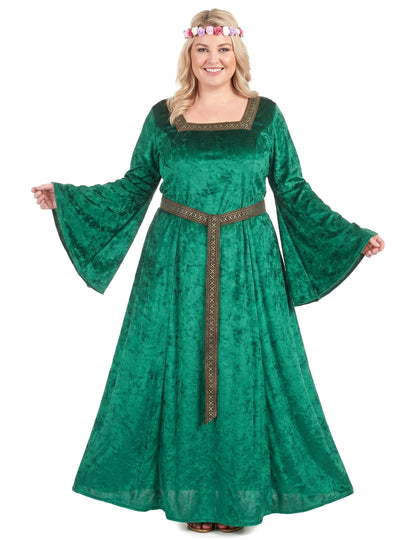 Mittelalter-Kostüm für Damen grün