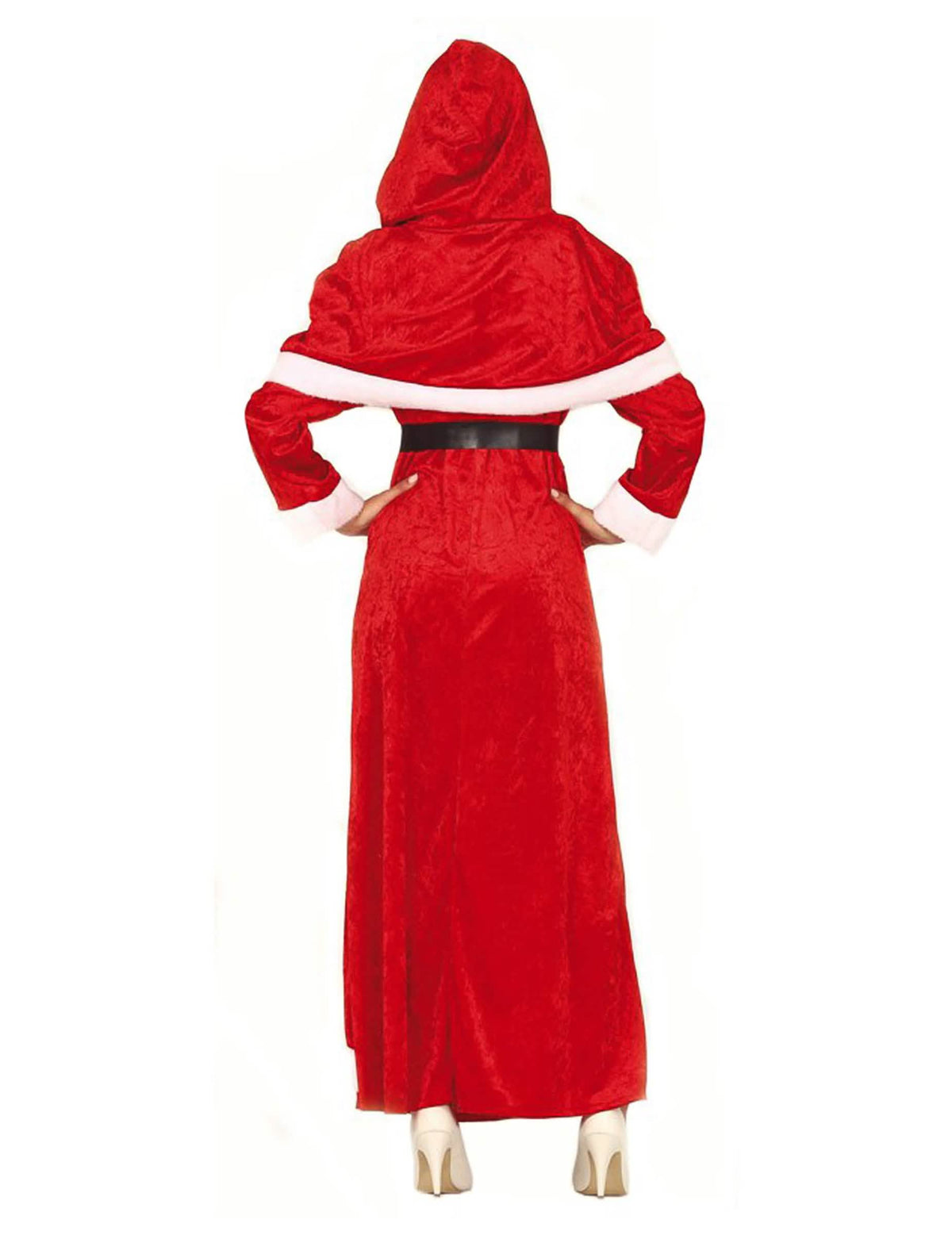 Rückansicht des Weihnachtsfrau-Kostüms langes Kleid