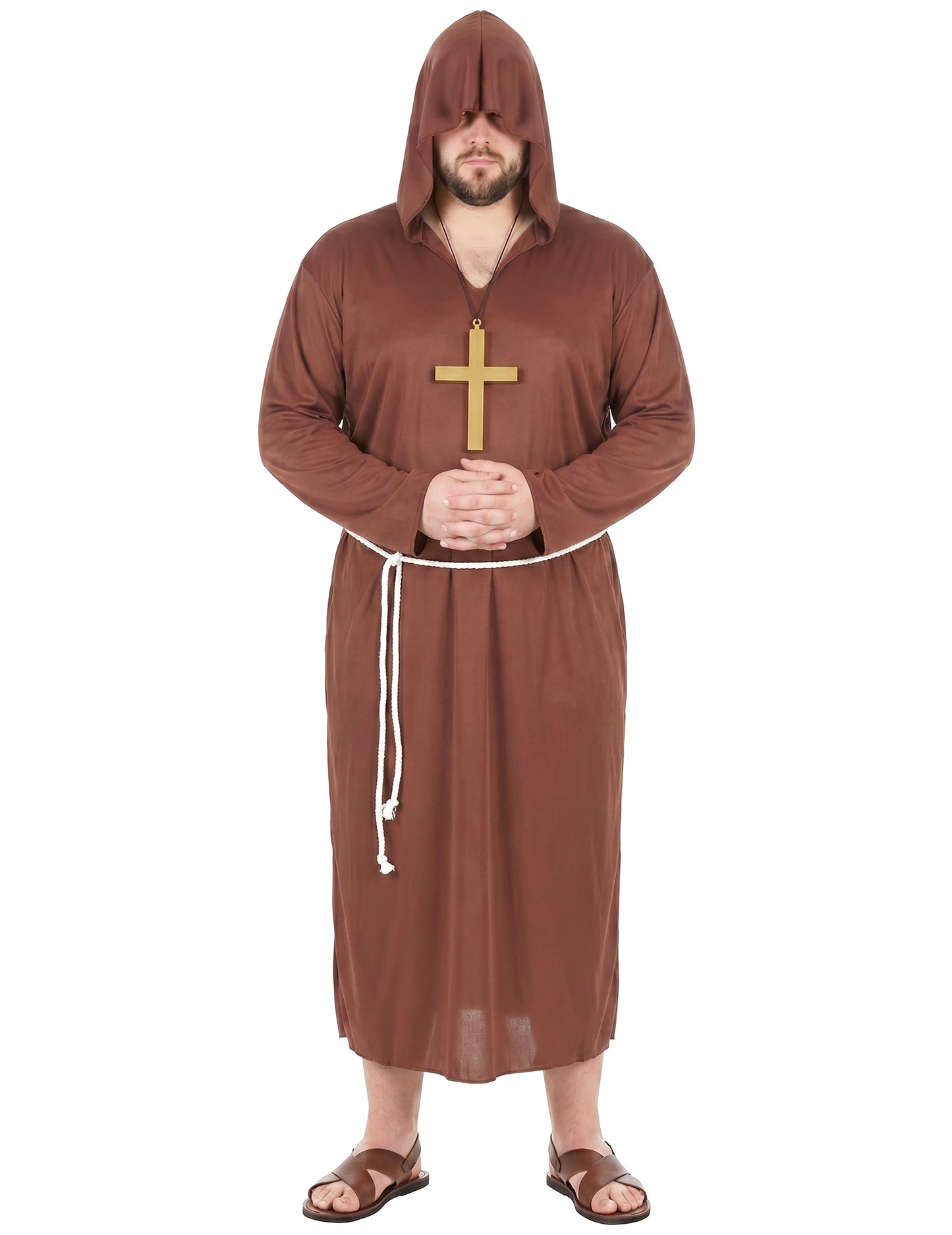 Déguisement moine marron clair grande taille homme