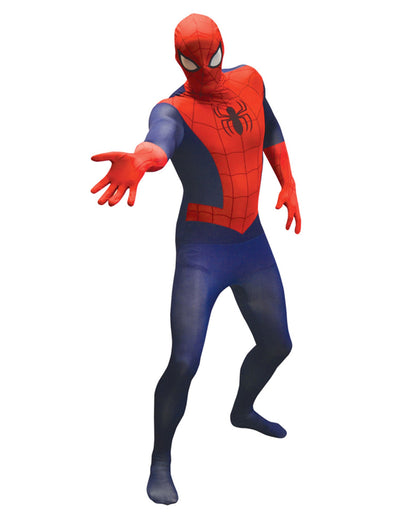 Klassisches Spiderman-Kostüm für Erwachsene, roter und blauer Morphsuit
