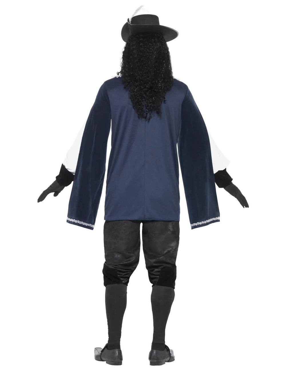 Rückansicht des Musketierkostüms