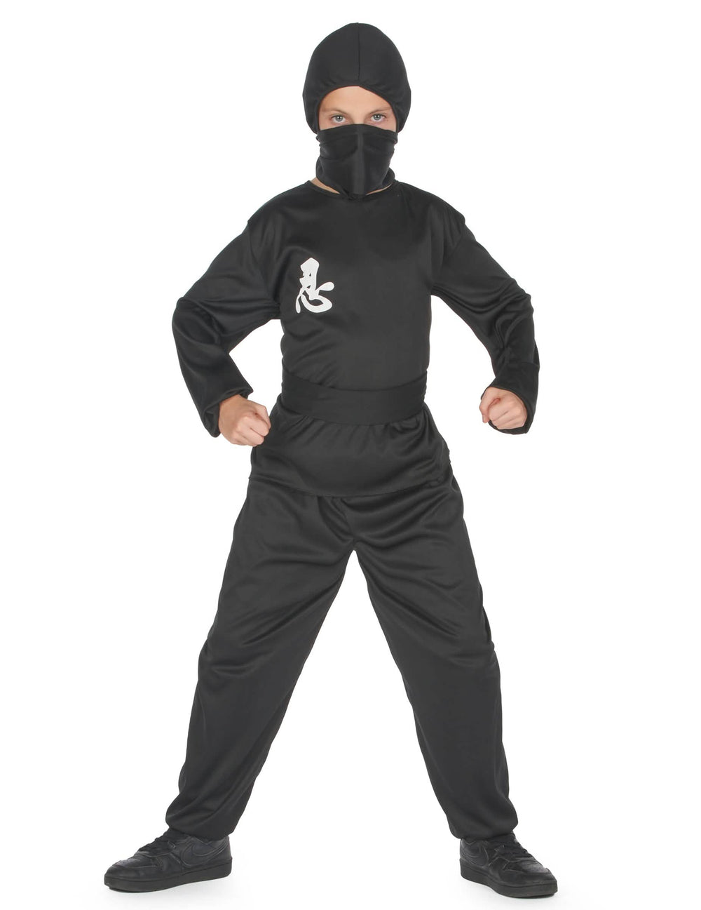 Vue de face du déguisement ninja commando pour garçon