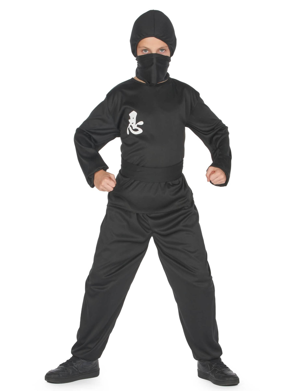 Vue de face du déguisement ninja commando pour garçon