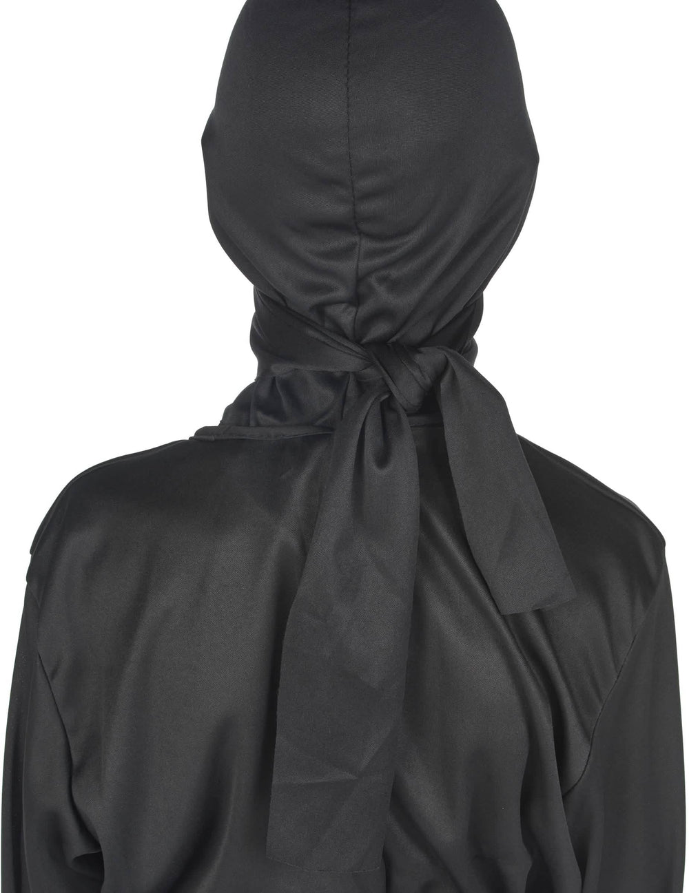 Vue de dos de la cagoule du déguisement ninja commando