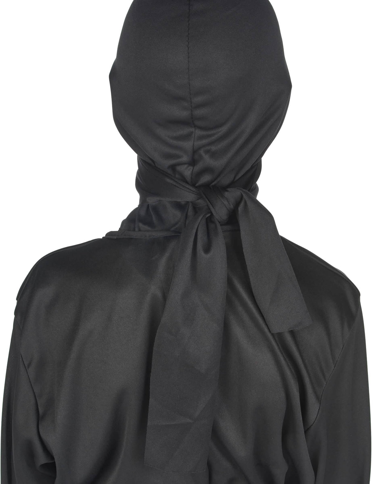 Vue de dos de la cagoule du déguisement ninja commando