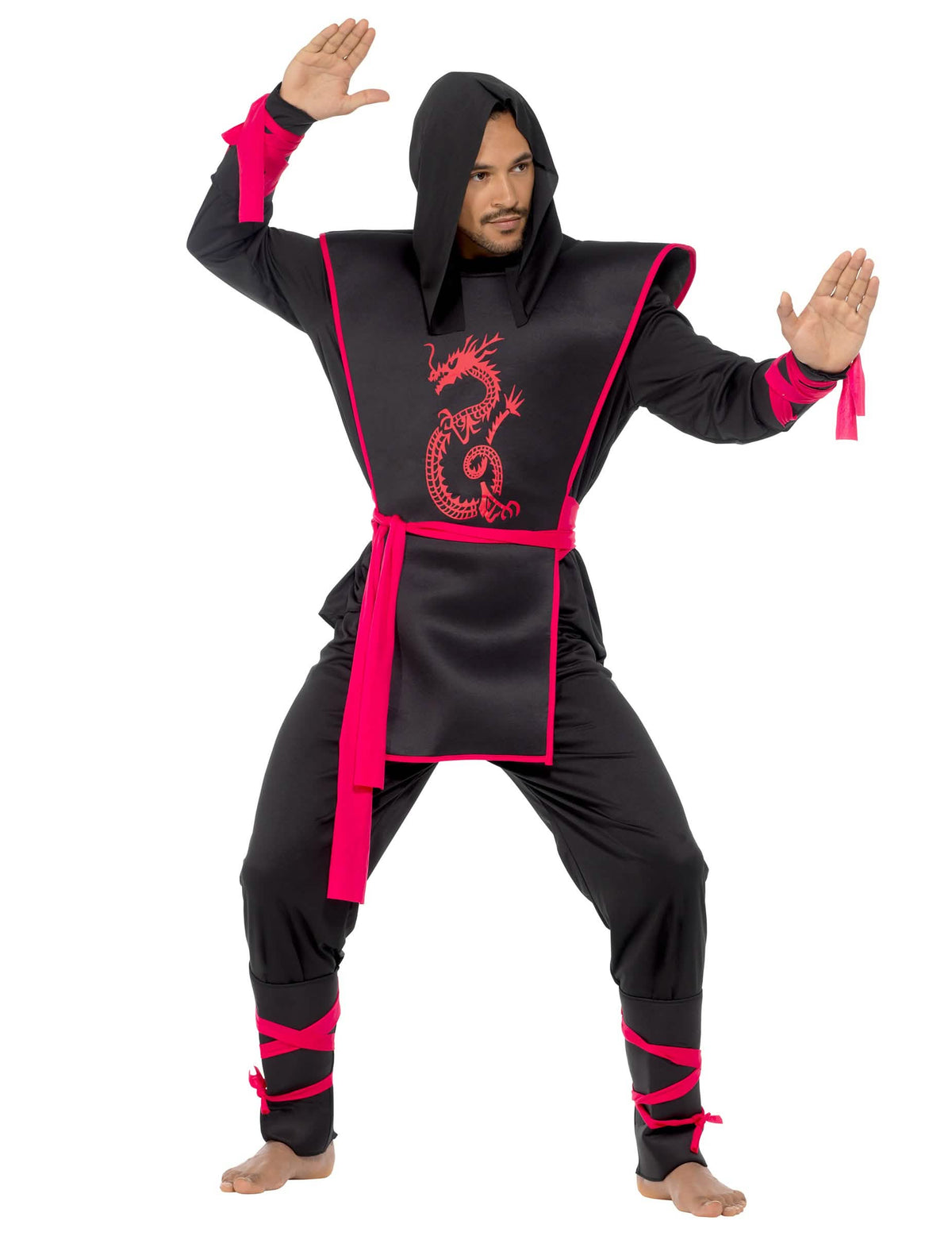 Kampfpose des Ninja-Kostüms für Herren