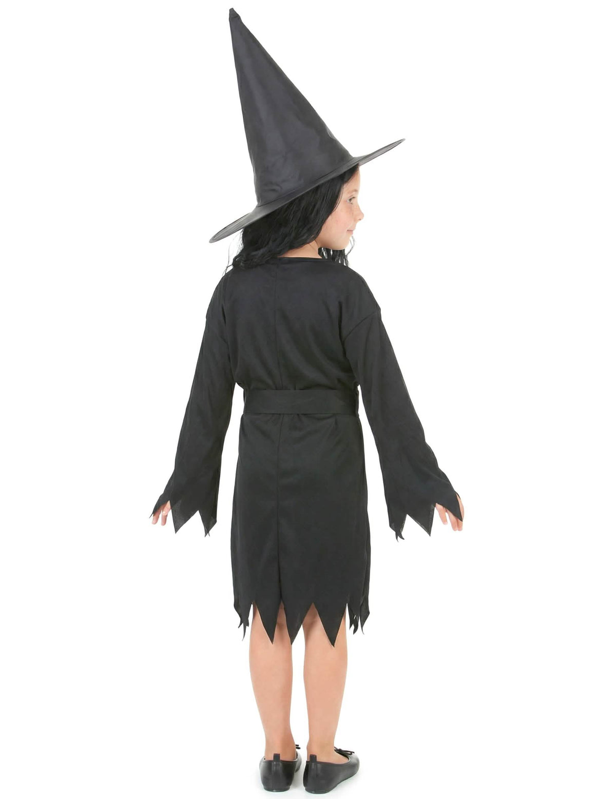 Vue de dos du déguisement de sorcière Halloween pour fille
