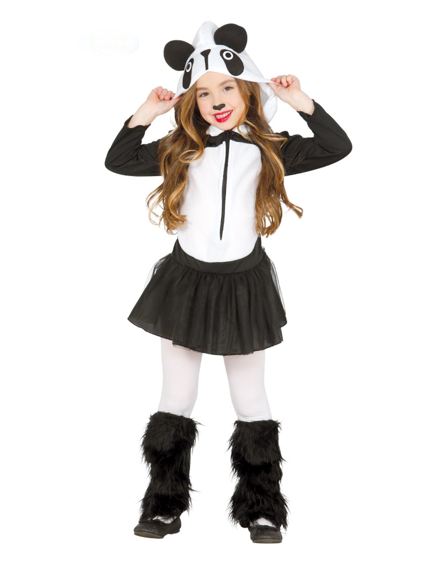 Déguisement panda tutu pour fille noir et blanc