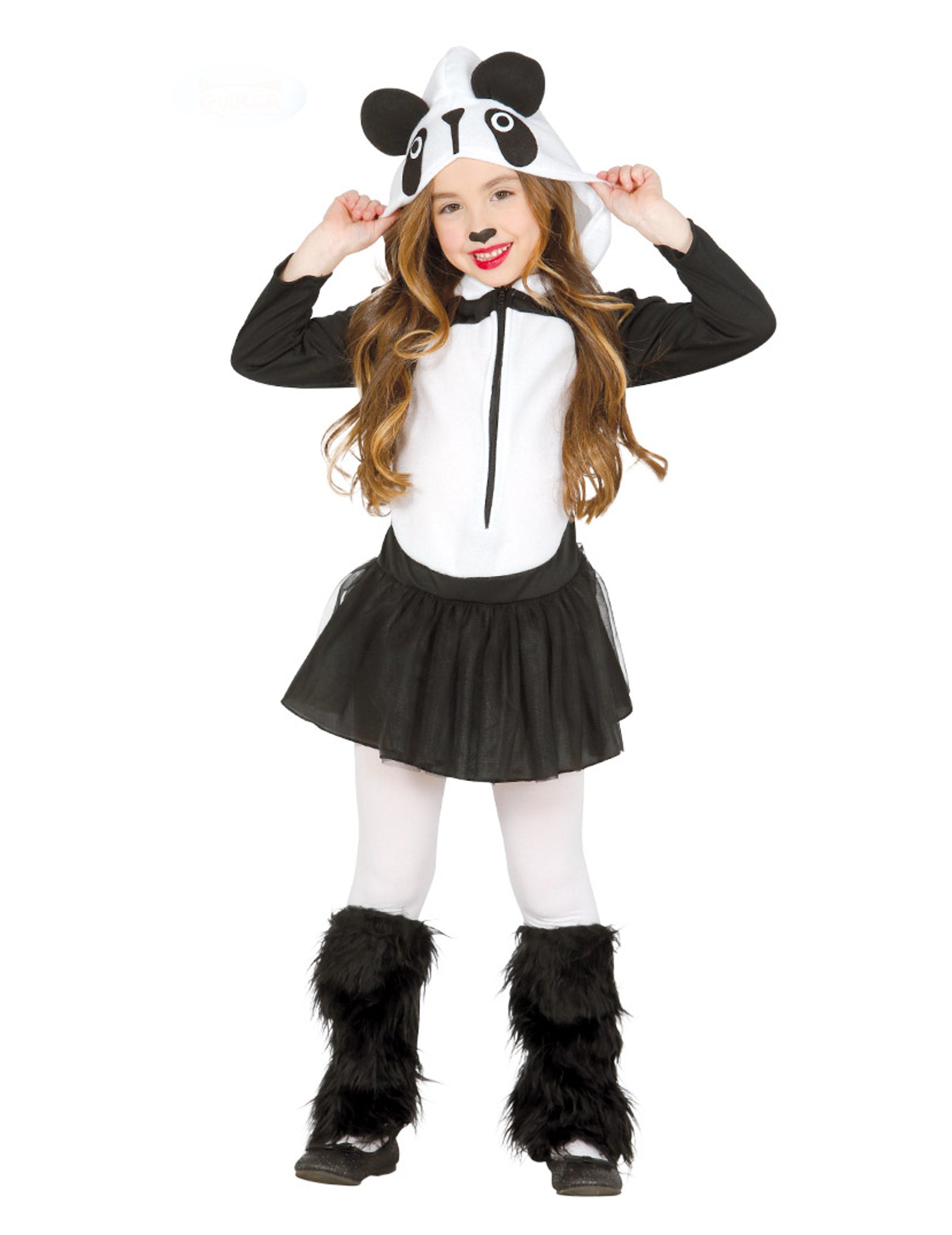Déguisement panda tutu pour fille noir et blanc