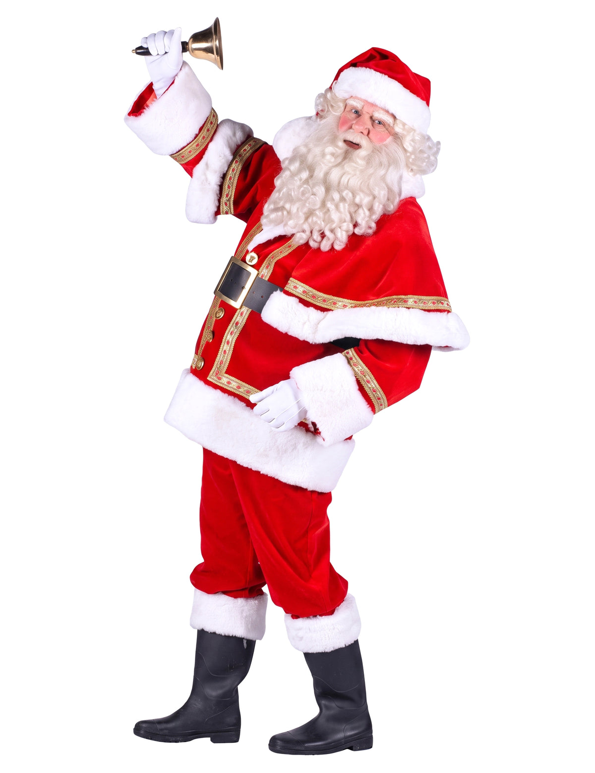 Luxus Weihnachtsmann Kostüm mit Umhang für Herren