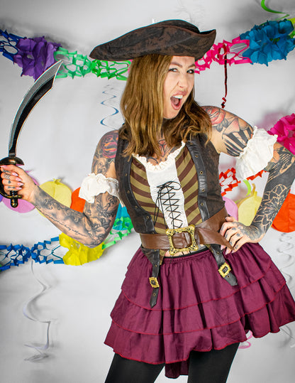 Abenteuerliches Piratenkostüm Steampunk für Damen