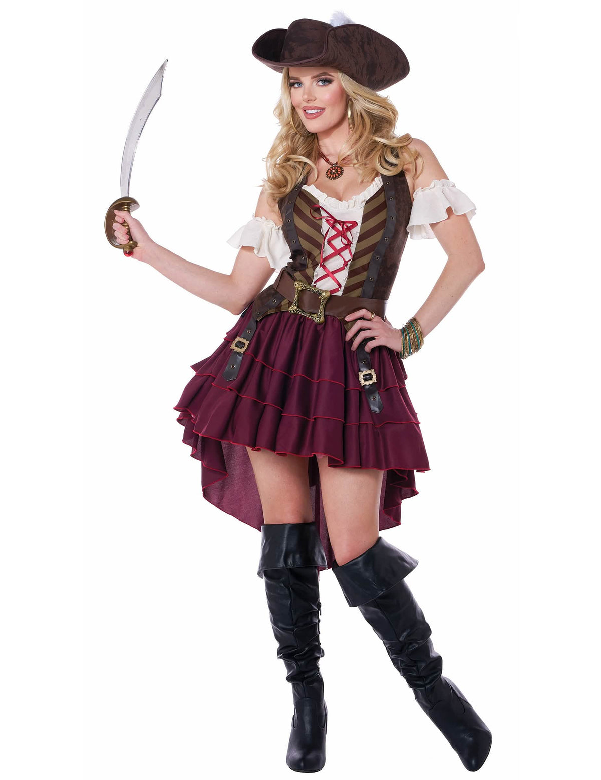 Abenteuerliches Piratenkostüm Steampunk für Damen
