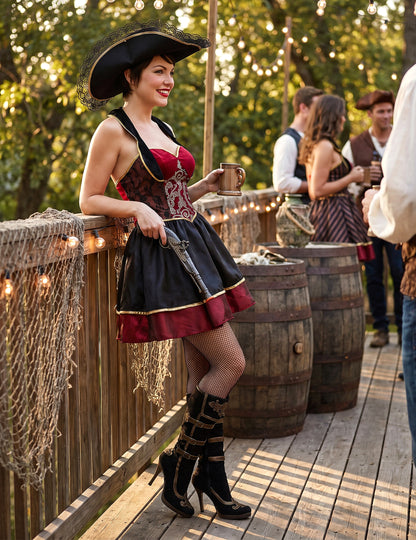 Piratenkostüm für Damen im Barockstil