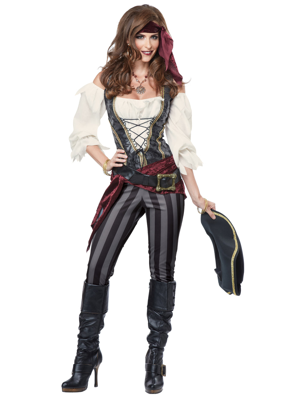 Vue d'ensemble du déguisement de pirate pour femme