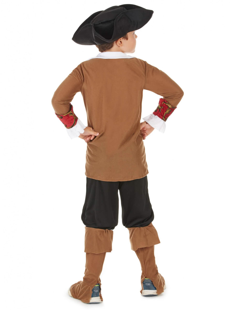 Rückenansicht des Piratenkostüms für Jungen