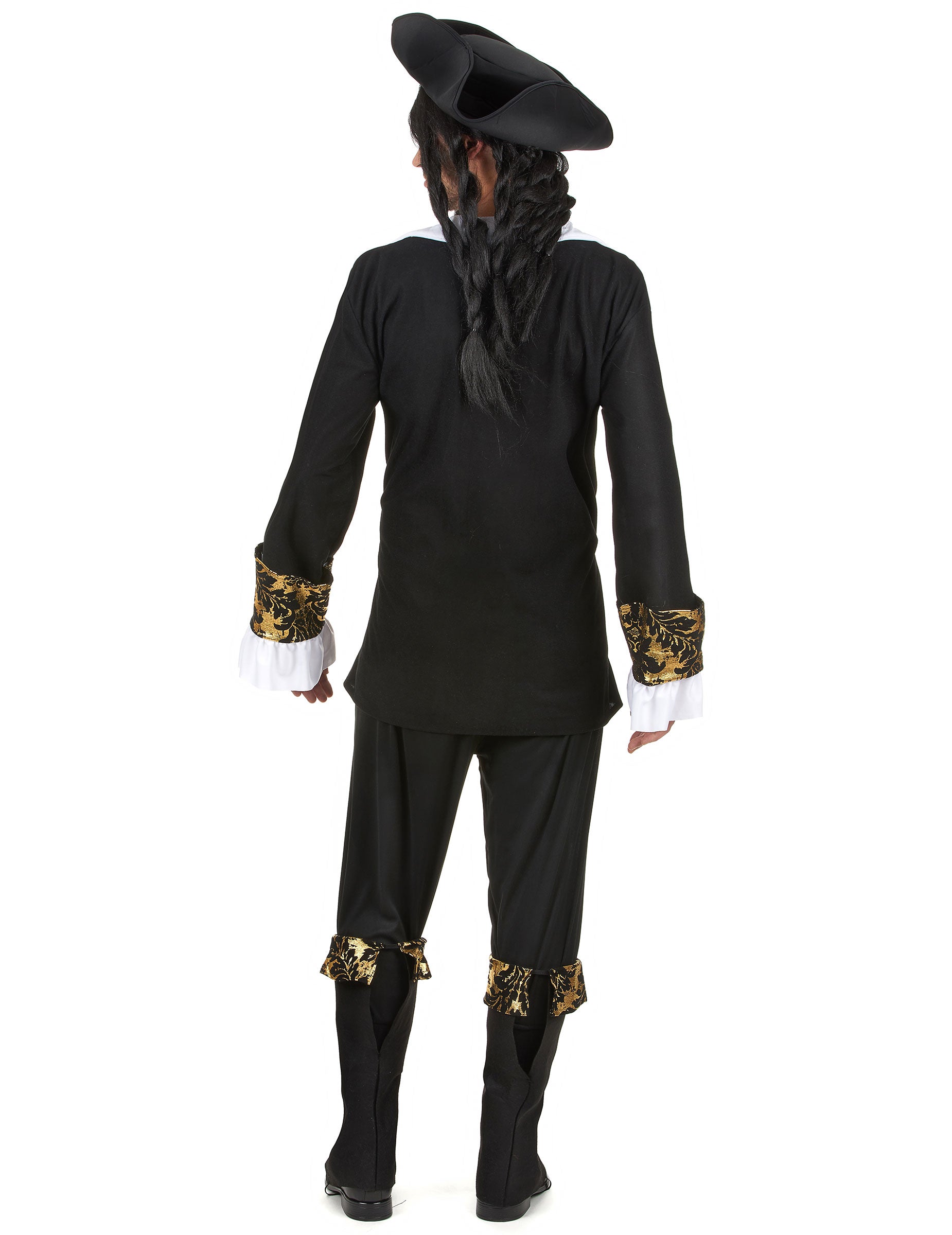 Vue de dos du déguisement de pirate à motif pour homme