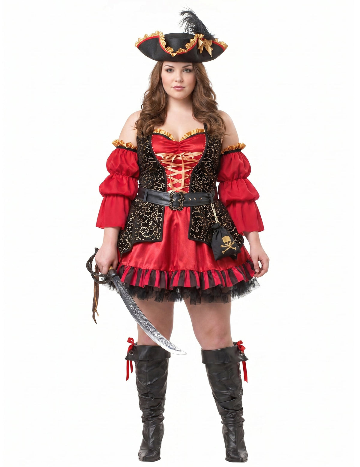Barockes Piraten Kostüm für Damen - Deluxe