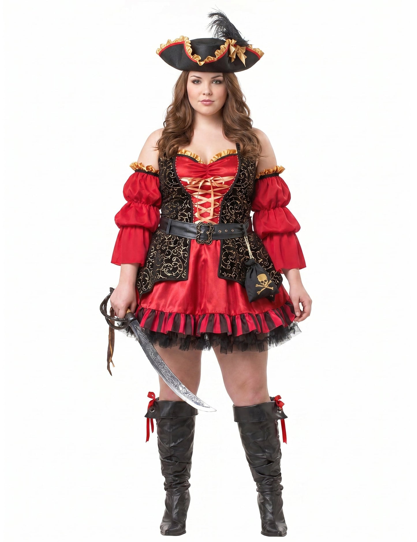 Barockes Piraten Kostüm für Damen - Deluxe