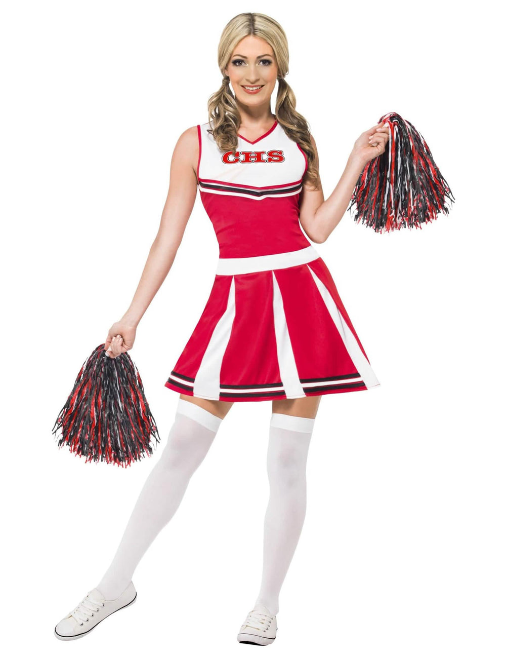 Vorderansicht des Damen- Cheerleader-Kostüms