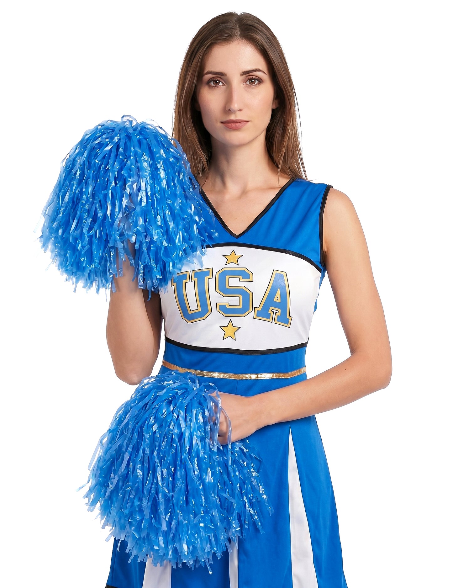 Kostüm Cheerleader USA blau Damen