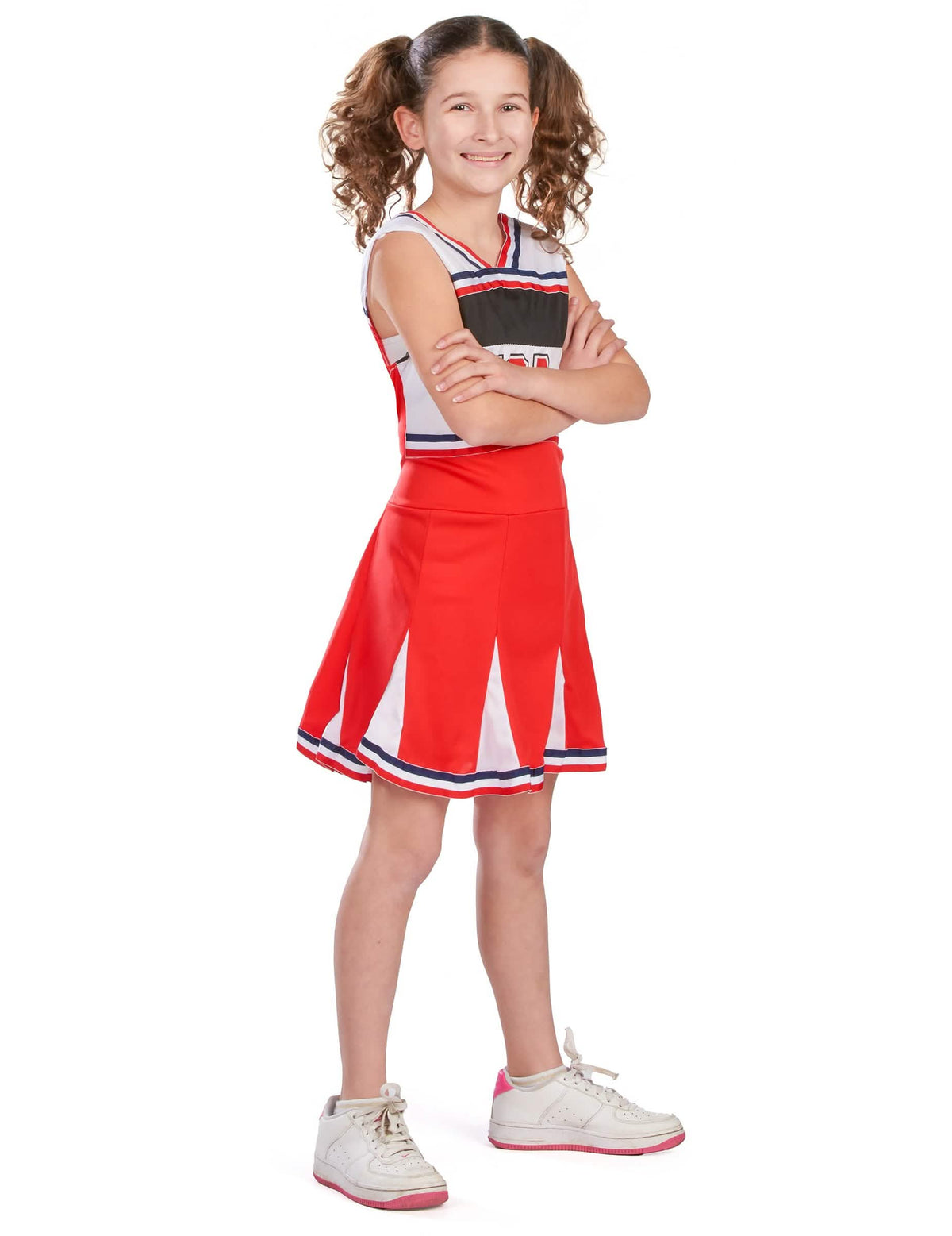 Seitenansicht des USA-Cheerleader-Kostüms