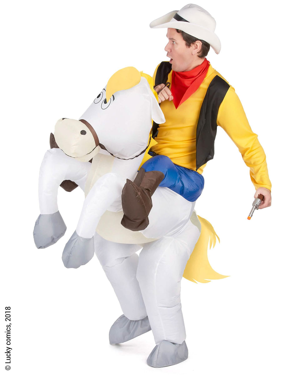 Seitenansicht des Kostüms Porte-moi Jolly Jumper Lucky Luke