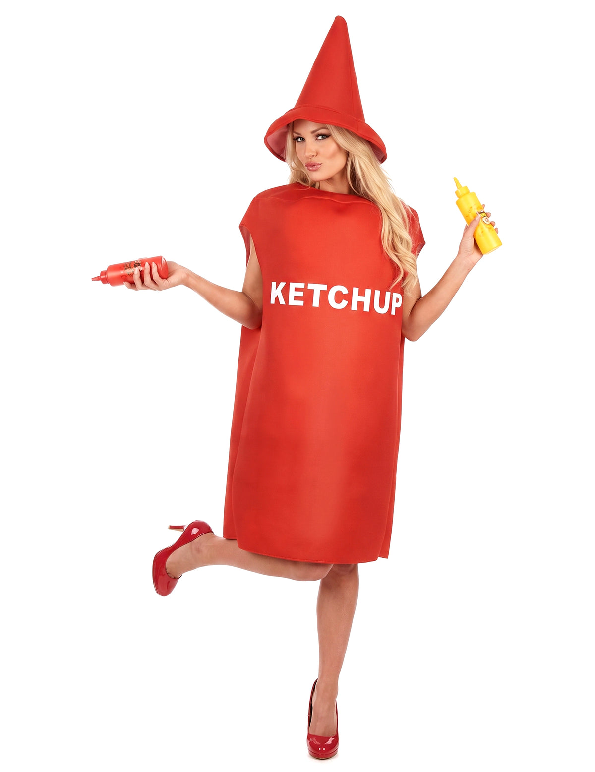Ketchup-Tube - Kostüm für Erwachsene