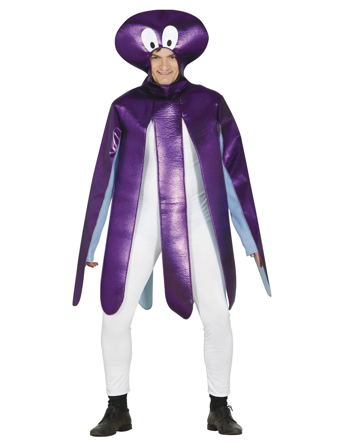 Glänzendes violettes Oktopus-Kostüm für Erwachsene
