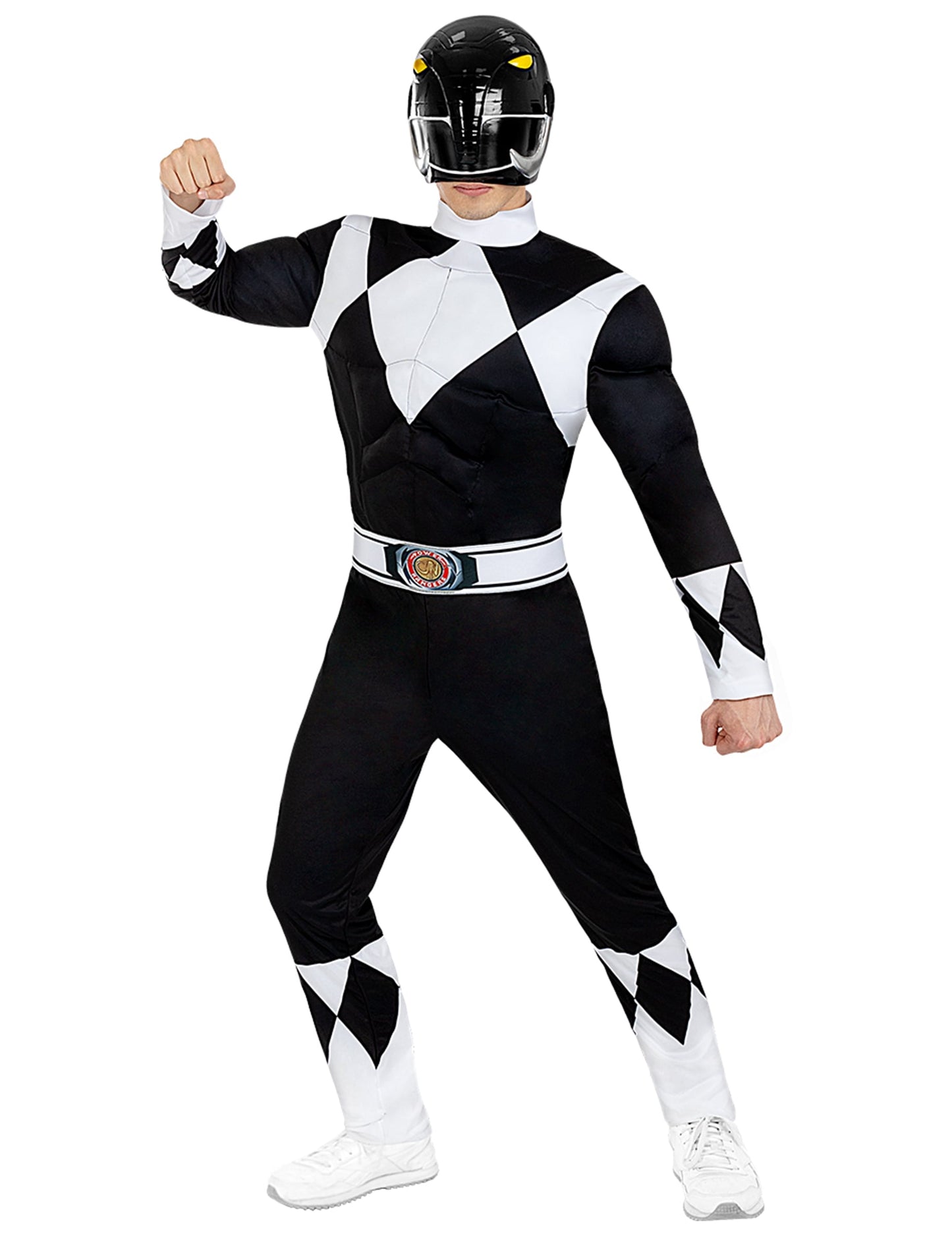 Déguisement Power Ranger™ pour adulte noir avec masque