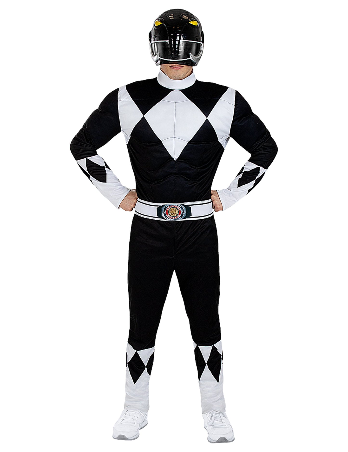 Vue d'ensemble du déguisement Power Ranger™ pour adulte noir