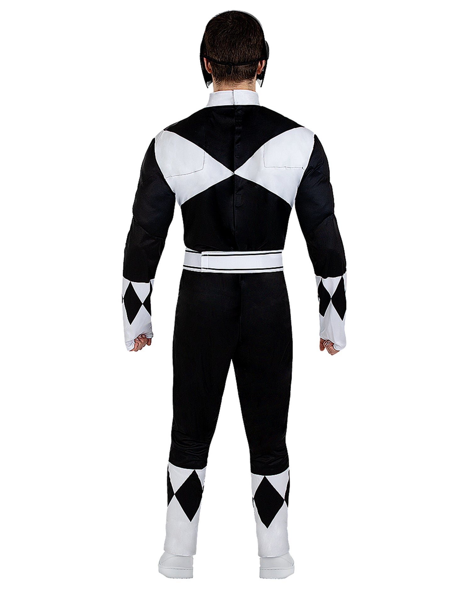 Vue de dos du déguisement Power Ranger™ pour adulte noir