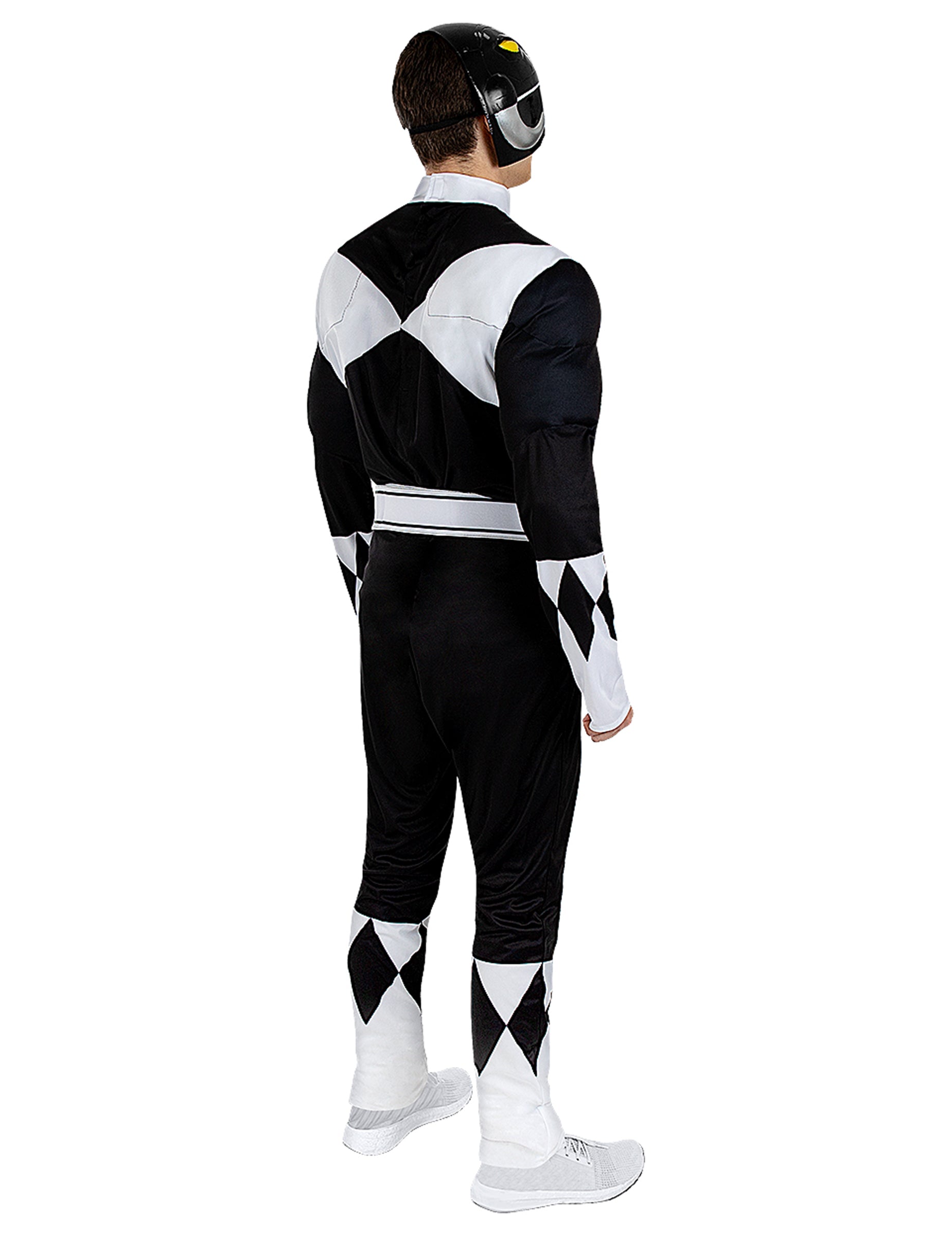 Vue de dos du déguisement Power Ranger™ pour adulte noir