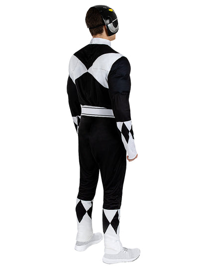 Vue de dos du déguisement Power Ranger™ pour adulte noir