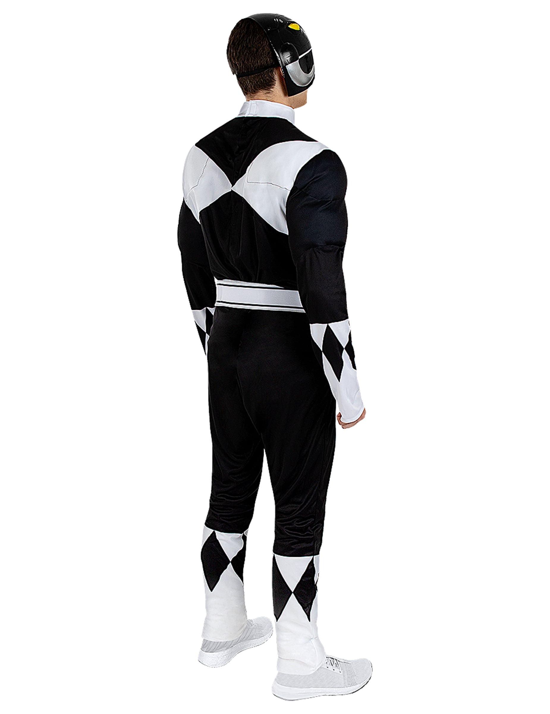 Vue de dos du déguisement Power Ranger™ pour adulte noir