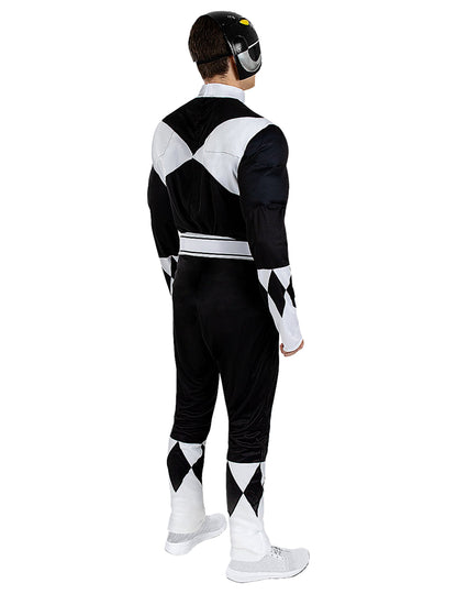 Vue de dos du déguisement Power Ranger™ pour adulte noir