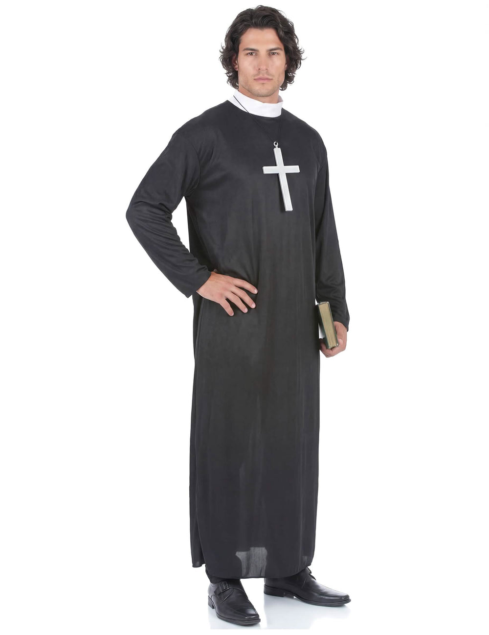 Dreiviertelansicht des Priesterkostüms für Herren