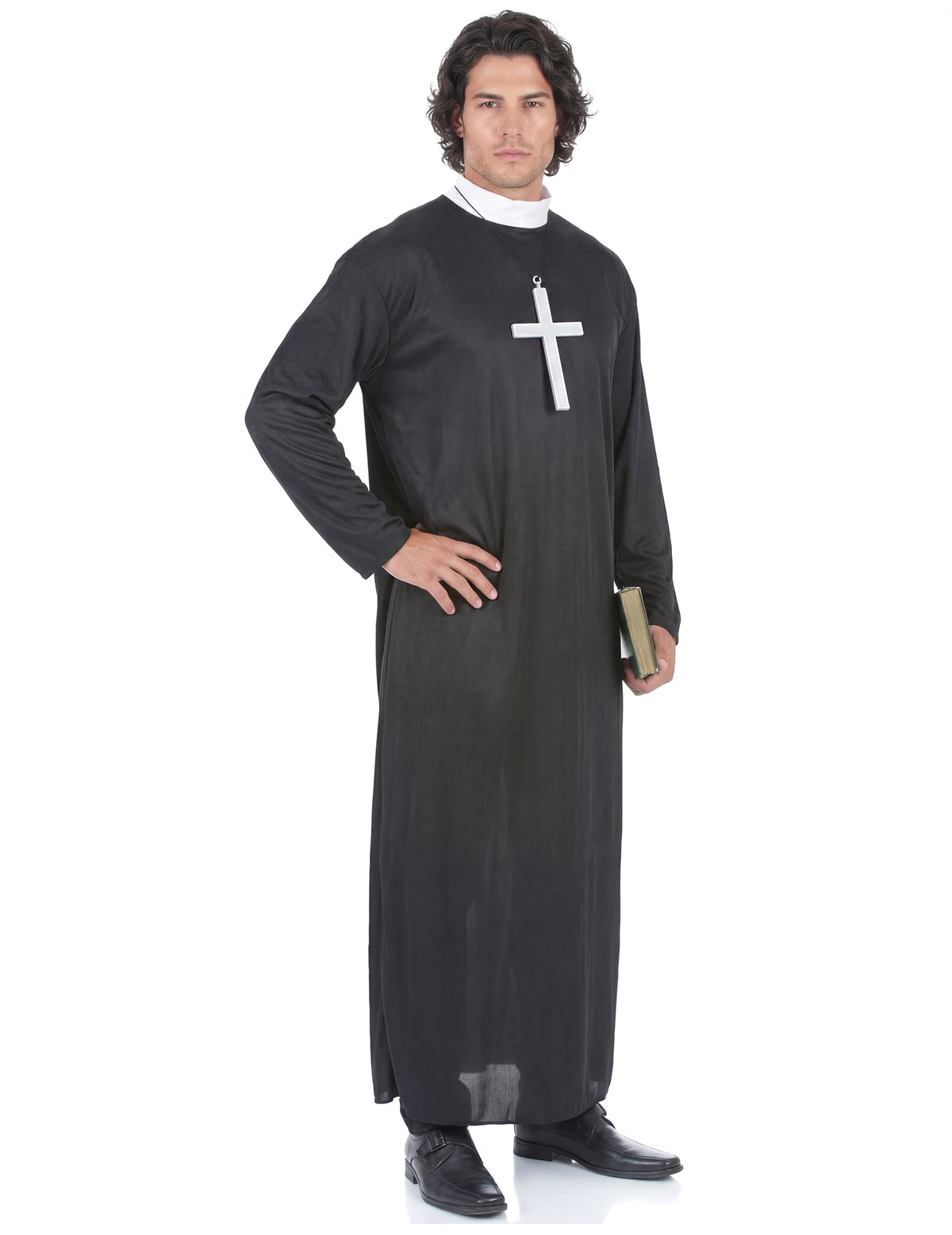 Dreiviertelansicht des Priesterkostüms für Herren