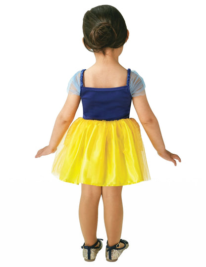Déguisement Princesse Ballerine Blanche Neige pour fille bleu et jaune à tutu