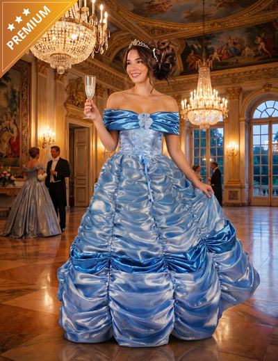 Hochwertiges blaues Prinzessinnenkostüm für Damen