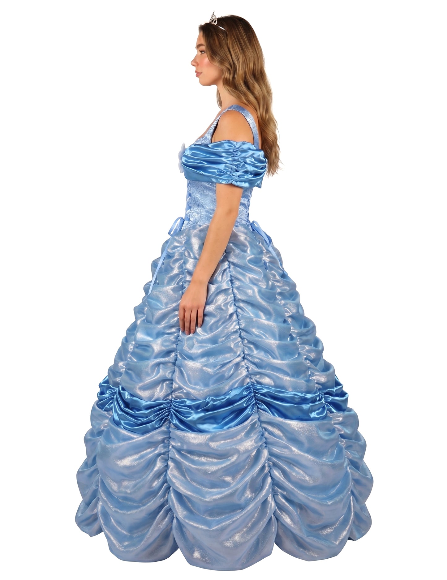 Déguisement princesse bleue haut de gamme pour femme
