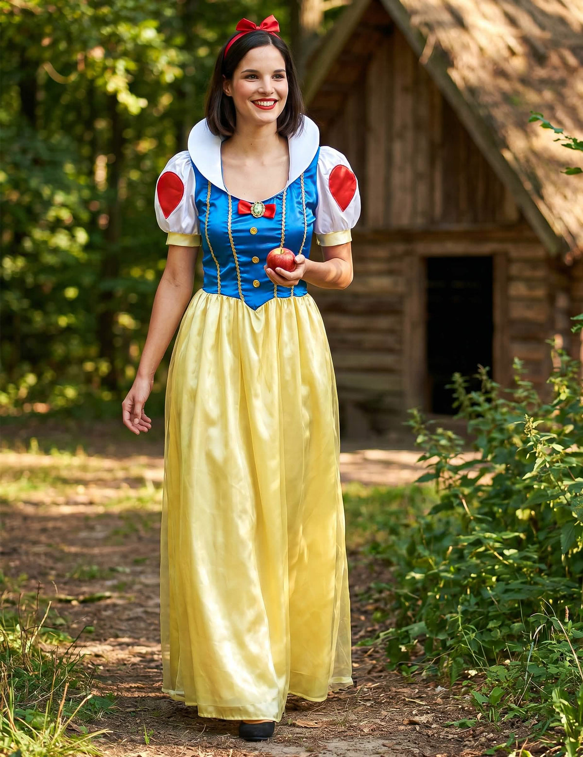 Märchenprinzessin Kostüm für Damen gelb-blau