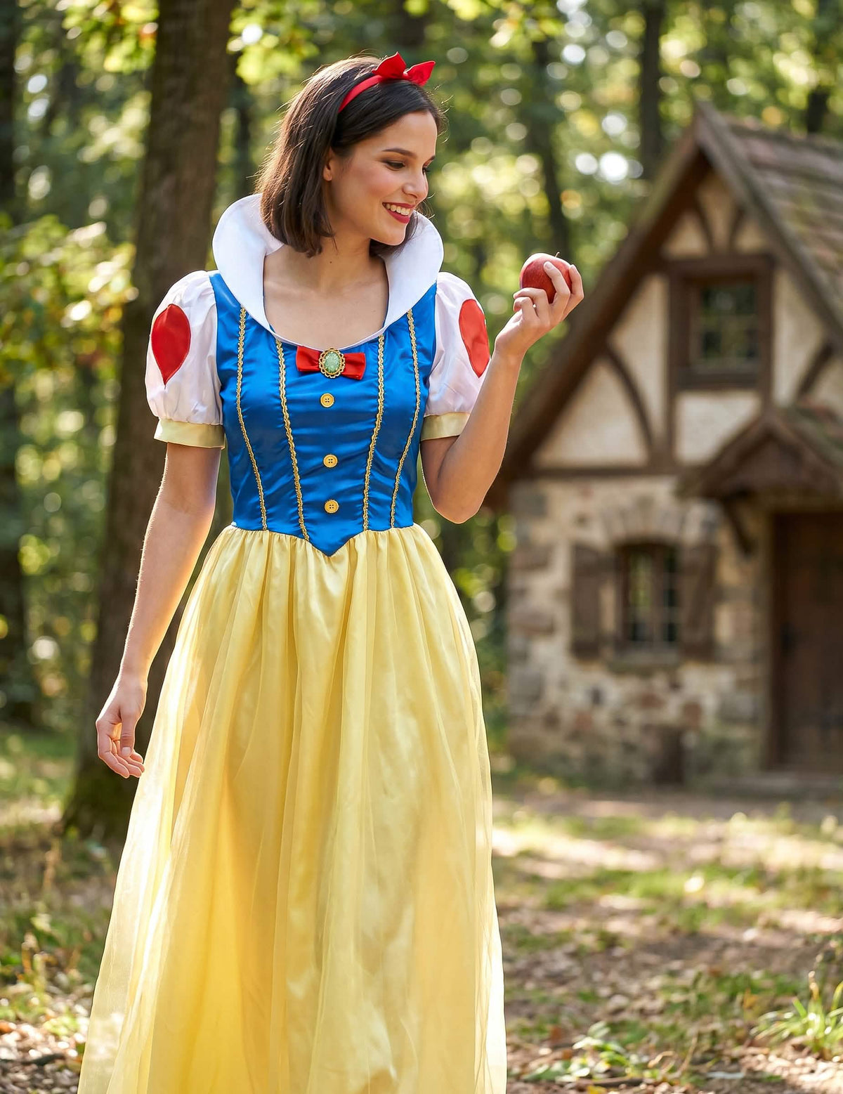 Märchenprinzessin Kostüm für Damen gelb-blau