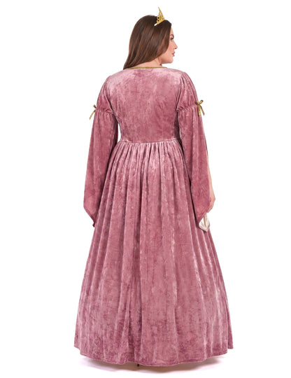 Mittelalterliches Prinzessinnenkostüm Plus Size rosa-weiss für Damen