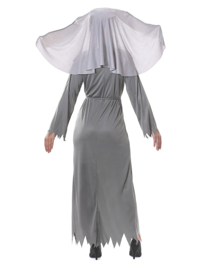 Vue de dos du déguisement de religieuse possédée pour femme
